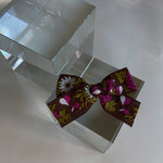 Medium Bow // brown purple floral